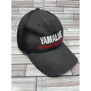 Yamalube Logo Cap Hat Fitted Yamaha Black Embroidered “Performance In A Bottle”